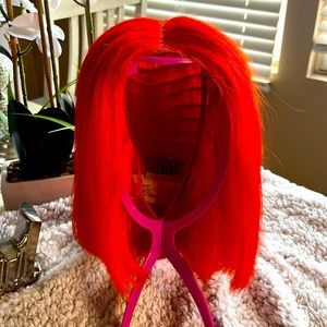 Custom colored 12 inch orange lace closure Bob unit